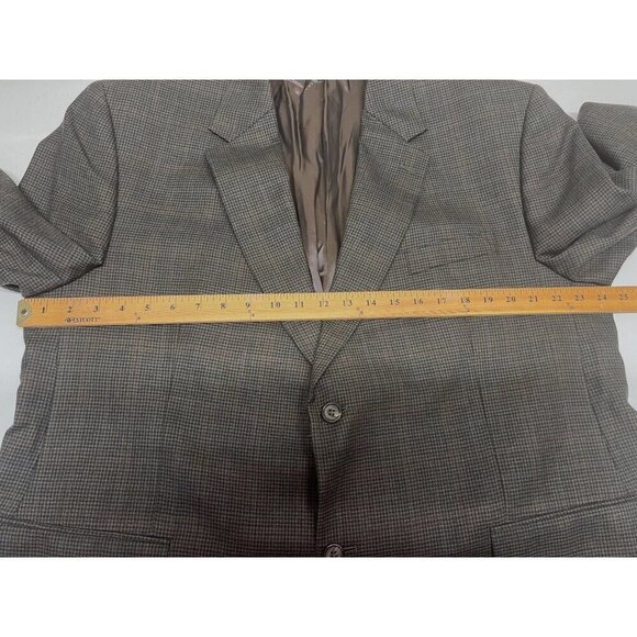 Ralph Lauren Wool Sport Coat Blazer Jacket Houndstooth 46R Dark Gray Black - Picture 4 of 12